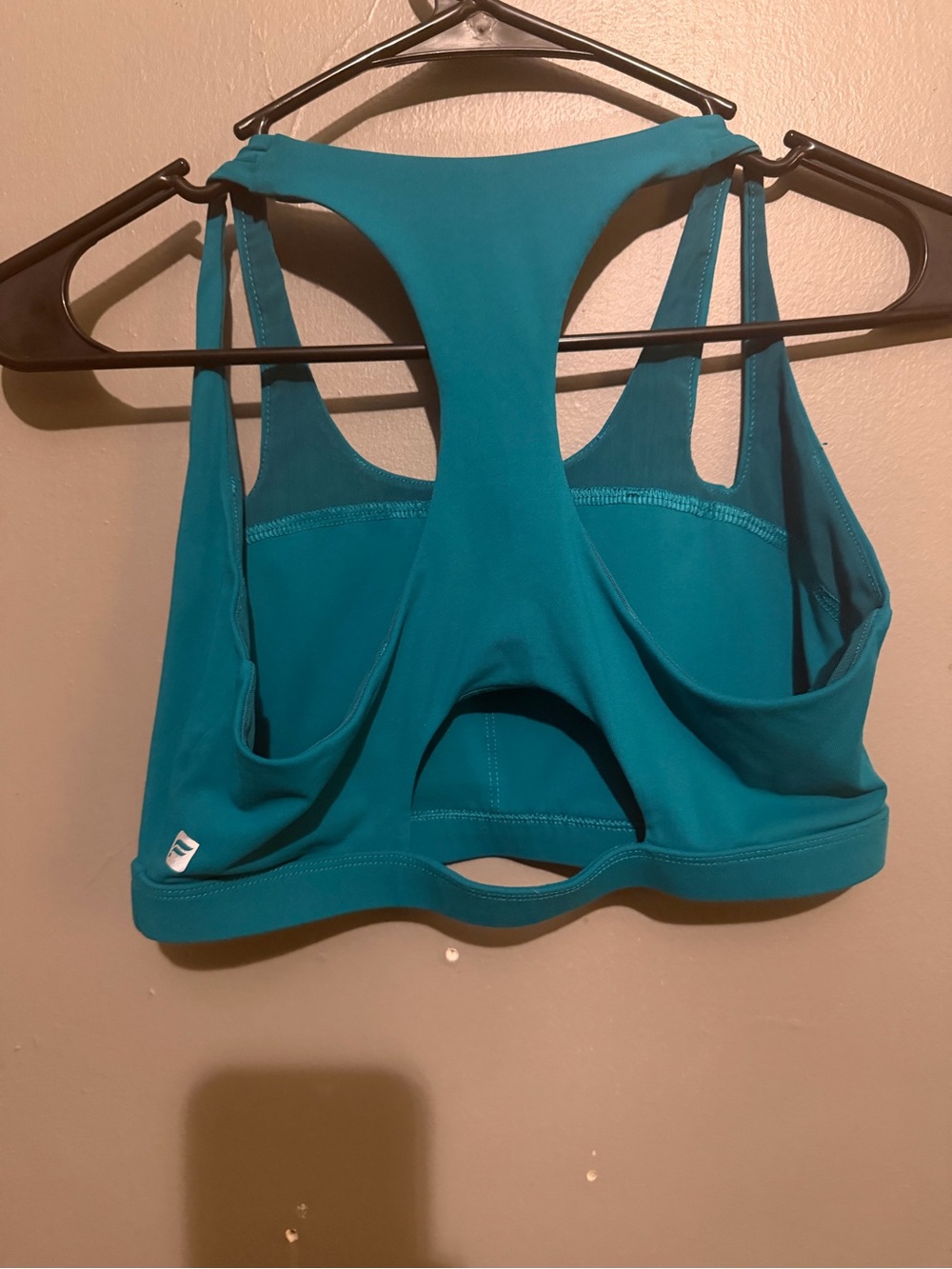 Fabletics Teal Double-Strap Racerback Sports Bra - Picture 2 of 2